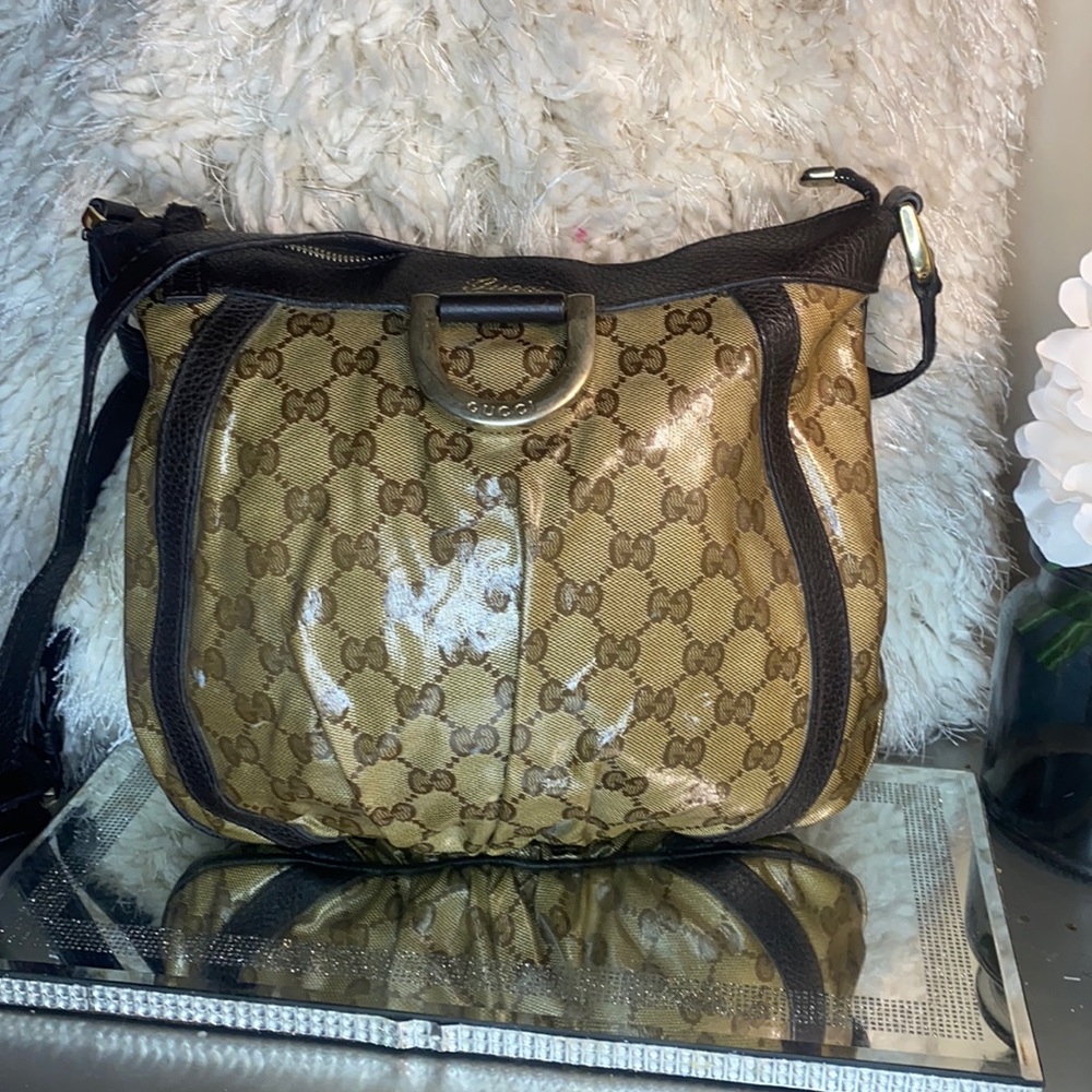 Vintage Gucci
GG Crystal Coated Canvas Crossbody Bag